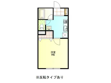 コーポ21タシロ(1K/1階)の間取り写真