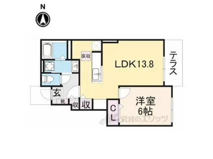 クラージュ(1LDK/1階)の間取り写真