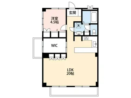 イーストガーデンバラ館(1LDK/2階)の間取り写真