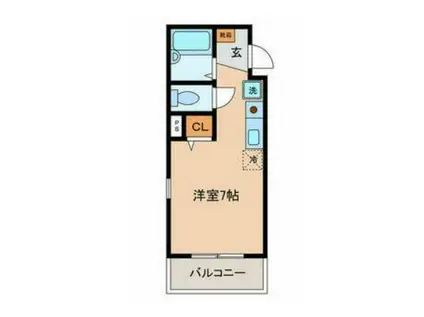 OLINPIAハイツ・業平(ワンルーム/4階)の間取り写真