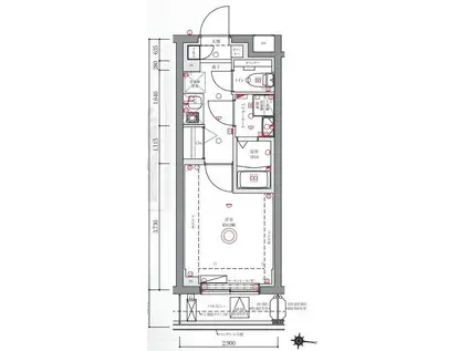 AZEST柴又(1K/5階)の間取り写真