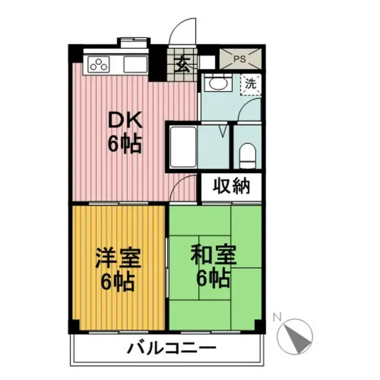 エルセレ岸谷 2階階 間取り