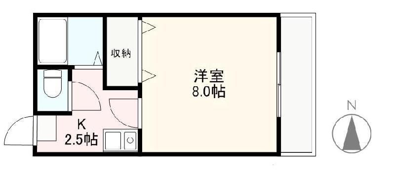クレイドル森本(1K/1階)の間取り写真