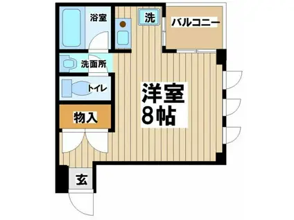 マンション松村(1K/3階)の間取り写真
