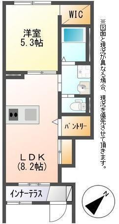 PATIO・DX(1LDK/1階)の間取り写真