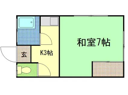 横田ハウス(1K/1階)の間取り写真