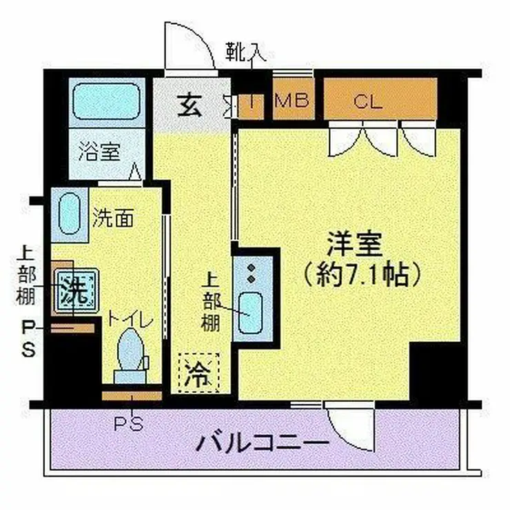 ジェノヴィア東日本橋駅前グリーンヴェール 4階階 間取り