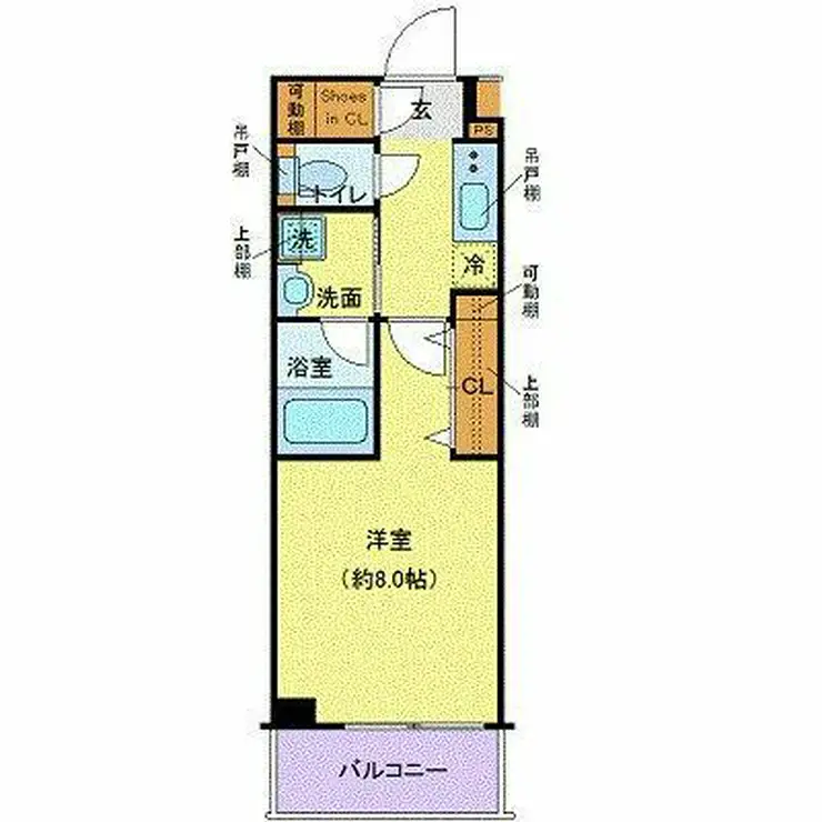 クレイシア祐天寺 2階階 間取り