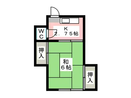 メゾン志賀(1K/3階)の間取り写真