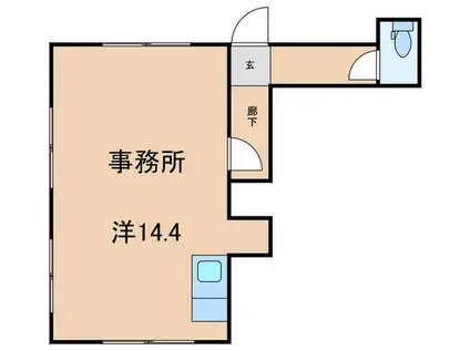 安藤ハイム(ワンルーム/2階)の間取り写真