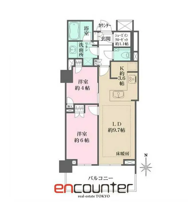 グレーシアタワー三鷹 13階階 間取り