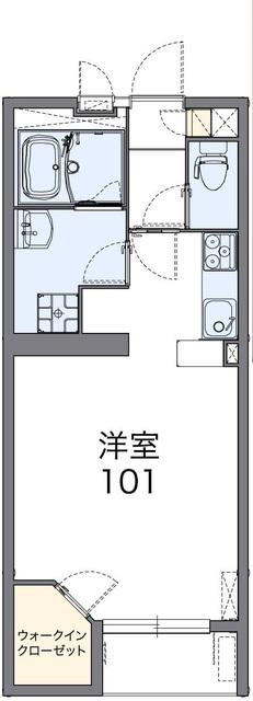 レオネクストネオ レグルス(1K/2階)の間取り写真
