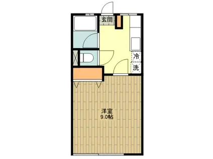 シティハイムパルメ(1DK/2階)の間取り写真