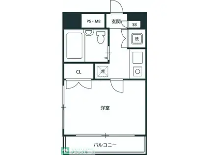 ワコーレ東村山(1K/1階)の間取り写真