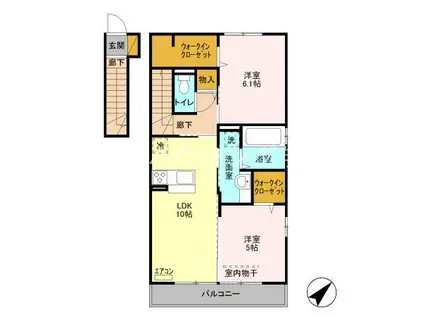 ERBENHEIM V(2LDK/2階)の間取り写真