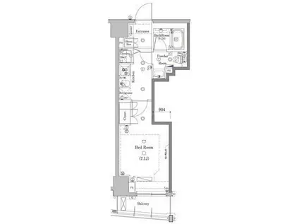 DIPS大山東町(1K/3階)の間取り写真
