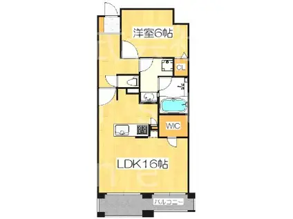 パインフィールド洛東(1LDK/10階)の間取り写真