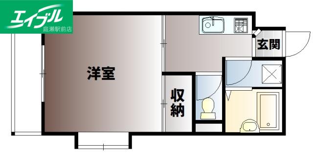 エトワール庄(1K/2階)の間取り写真