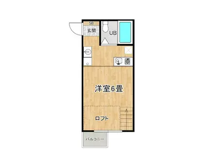 REDEAL国立ウエスト(ワンルーム/3階)の間取り写真