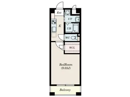 S-FORT鈴鹿(1K/11階)の間取り写真