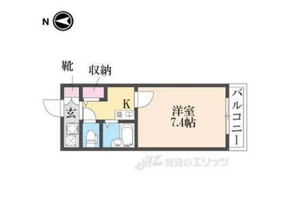 ジュネス米澤(1K/2階)の間取り写真