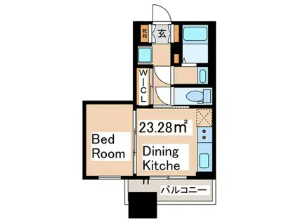 ブランシエスタ横浜高島町(1DK/9階)の間取り写真