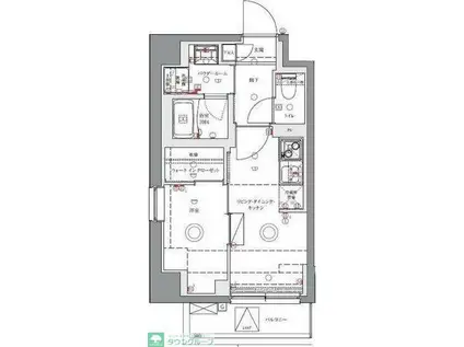 ユリカロゼAZ上板橋(1DK/4階)の間取り写真