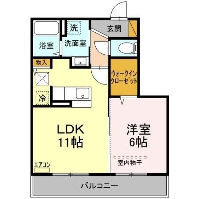 D-ROOM住吉(1LDK/1階)の間取り写真