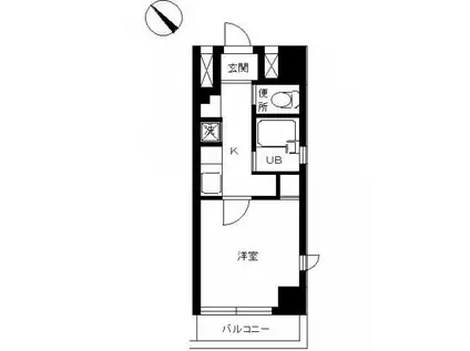 スカイコート東大前壱番館(1K/3階)の間取り写真