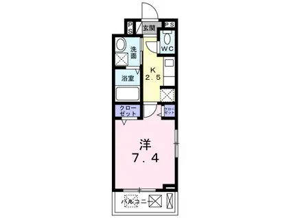 エトワール(1K/3階)の間取り写真