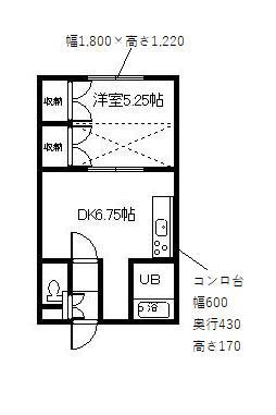 パリオ5・8(1DK/2階)の間取り写真