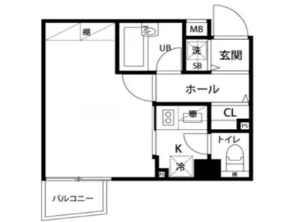 ブライズ新宿中井(1K/3階)の間取り写真
