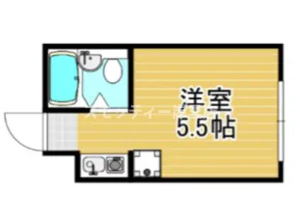 ベルシャトー南加賀屋(ワンルーム/1階)の間取り写真