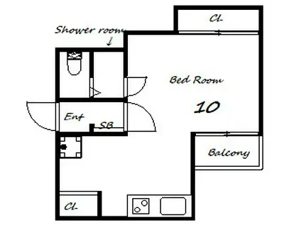 フルール新開地(ワンルーム/4階)の間取り写真
