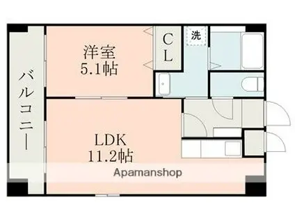 グランフィーネ保田窪(1LDK/6階)の間取り写真