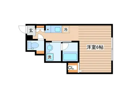 クロレ長町(1K/1階)の間取り写真