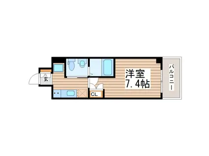 レジディア仙台上杉(1K/9階)の間取り写真