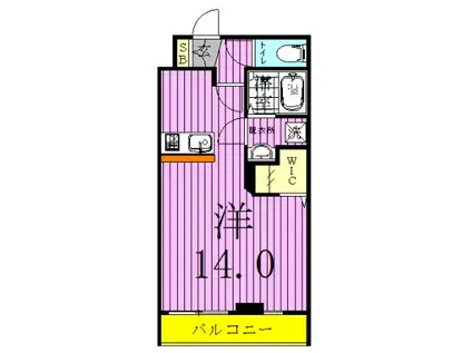 CRESCENT COURT クレセントコート(ワンルーム/1階)の間取り写真