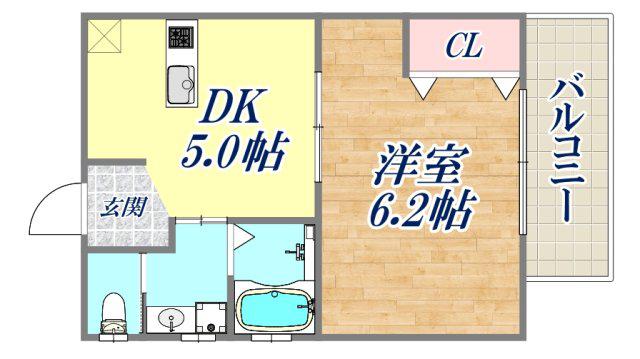 サンシャイン東雲(1DK/2階)の間取り写真