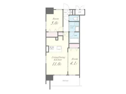 ROOTS SHINJUKU WAKAMATSUCHO(2LDK/5階)の間取り写真