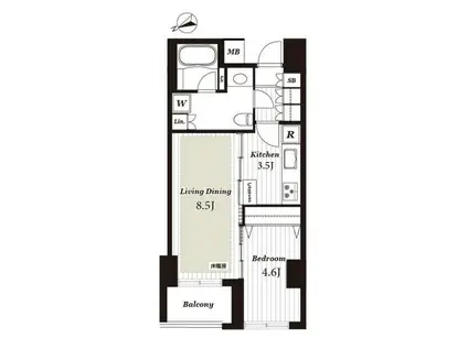 オープンレジデンシア銀座EST(1LDK/10階)の間取り写真