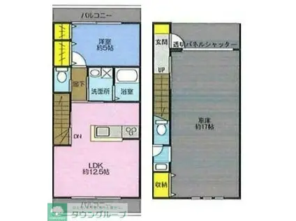 グレースレジデンスII(1LDK/1階)の間取り写真