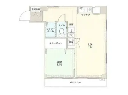 アーバンブラン金山(1LDK/4階)の間取り写真