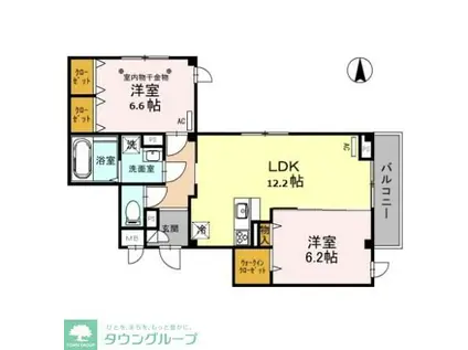 メゾン ド 常盤(2LDK/3階)の間取り写真