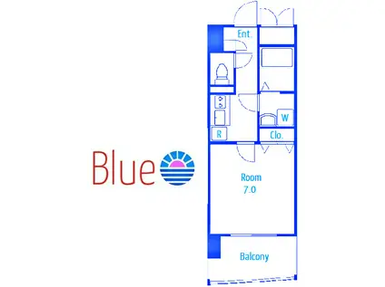 アジル湘南(1K/8階)の間取り写真