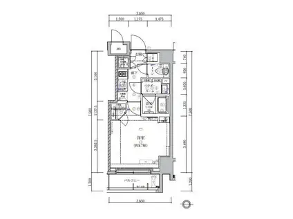 アルテシモ オアゾ(1K/3階)の間取り写真