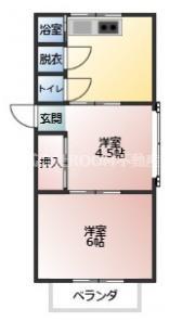 エミィハイツ(2K/2階)の間取り写真