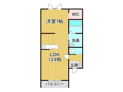 QUINNVERA(1LDK/3階)の間取り写真