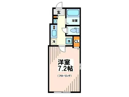 グランクオール HILLS青砥(1K/3階)の間取り写真