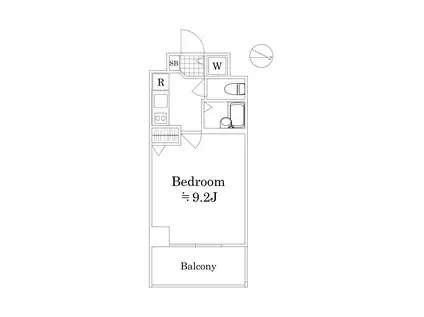 リガーレ浮間公園(1K/1階)の間取り写真